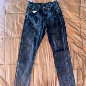 Levi’s Premium 501 Women’s Skinny Jeans in Black Stick size 26